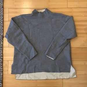 Everlane mock neck grey sweater